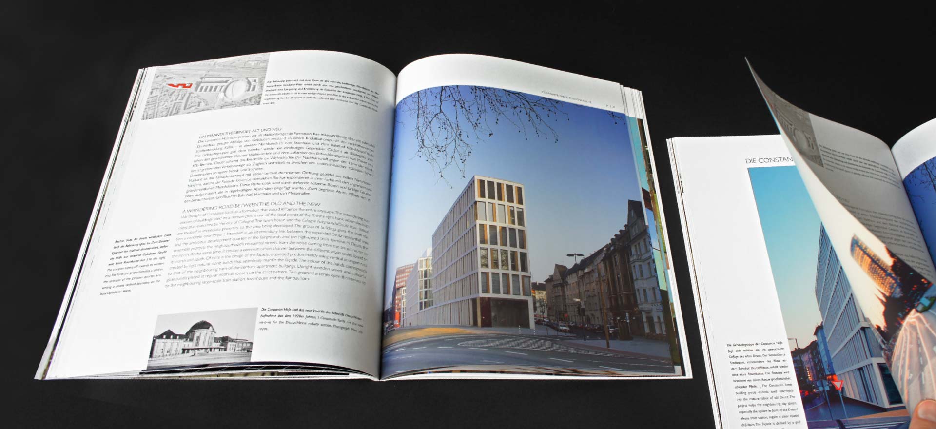 Inside pages of image brochure for JSWD Architekten, Köln; Design: Kattrin Richter | Graphic Design Studio