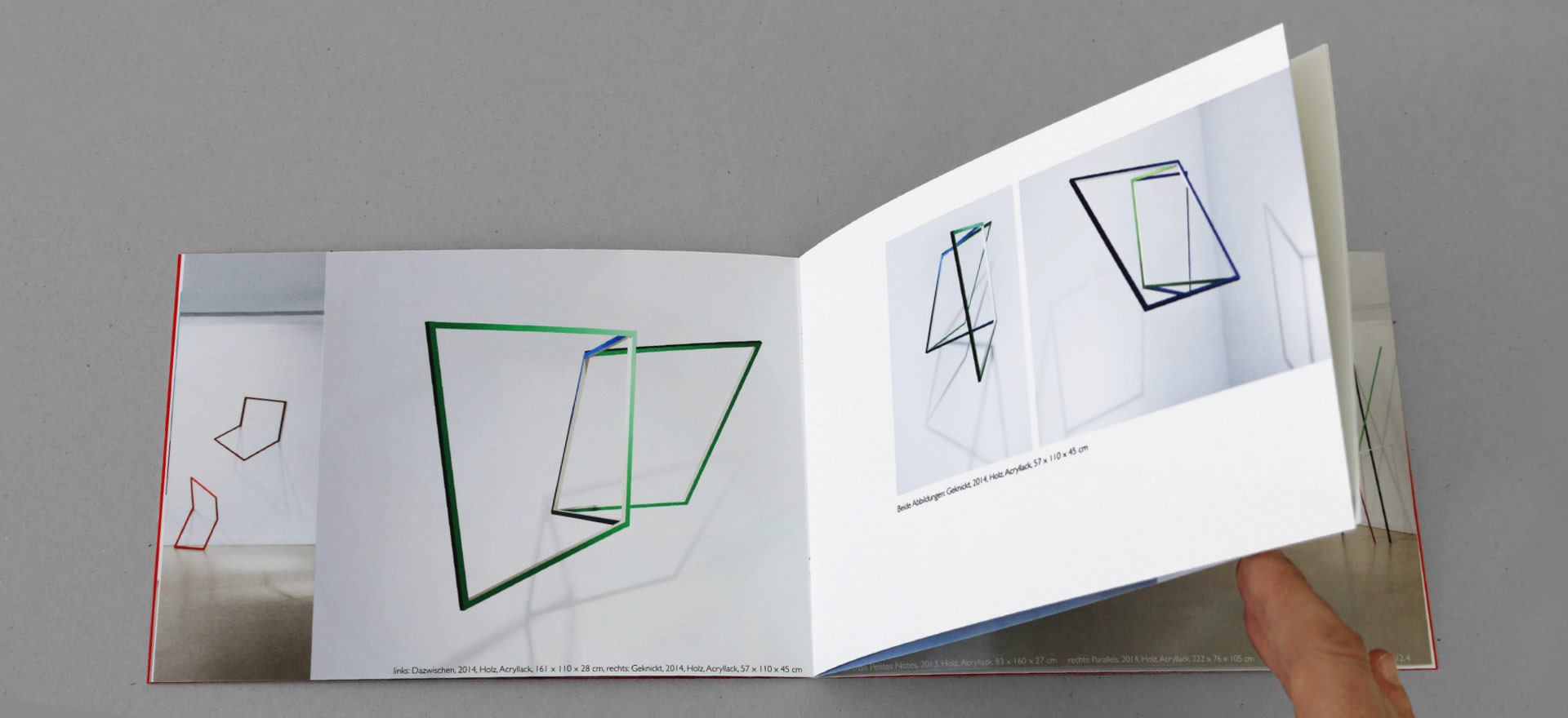 Catalogue Moving Space in the rk Gallery for Contemporary Art, Berlin; Design: Kattrin Richter | Graphic Design Studio