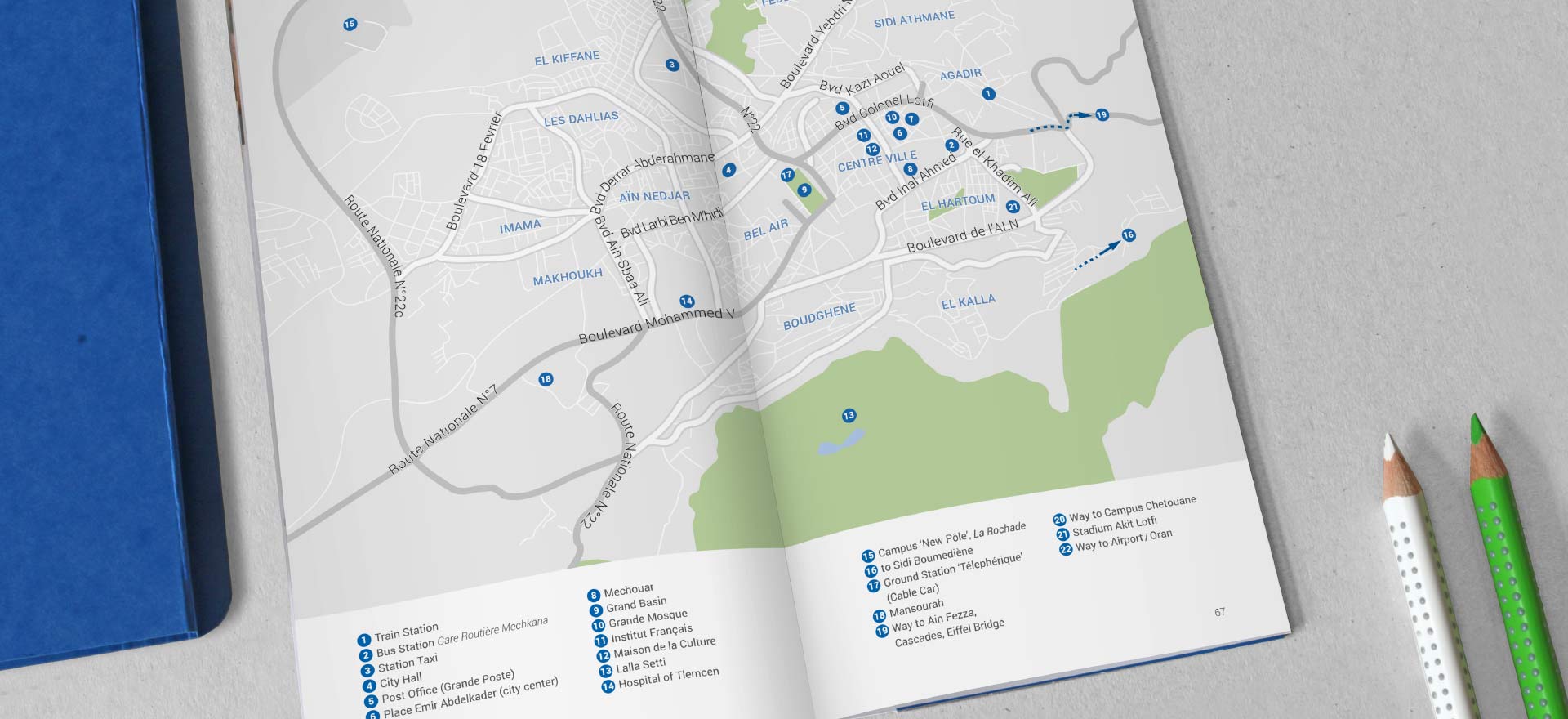 Promotional items of the Pan African University, Institute of Water and Energy Sciences PAUWES; Design: Kattrin Richter | Graphic Design Studio