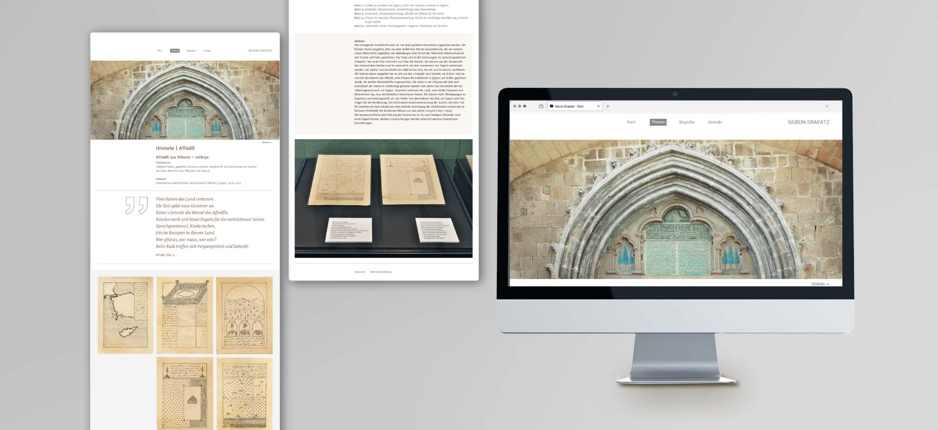 Website for the art of Sigrun Drapatz; Design: Kattrin Richter | Graphic Design Studio