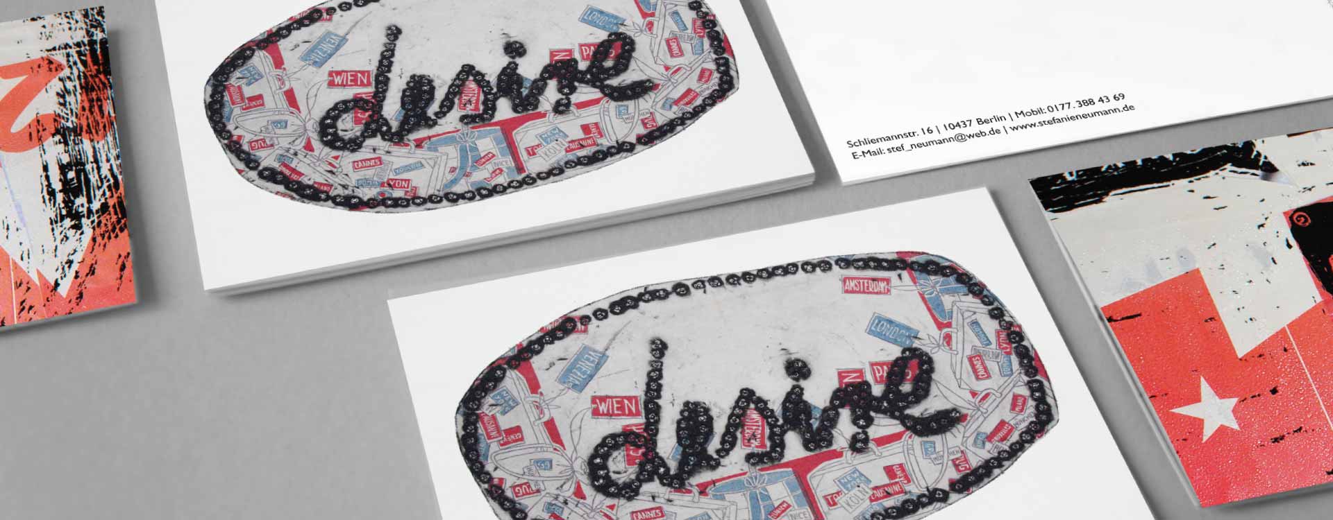Postcards for Stefanie Neumann; Design: Kattrin Richter | Graphic Design Studio